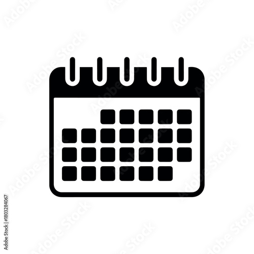 Calendar icon vector graphic for events meetings appointments and schedule management reminders and planning tasks