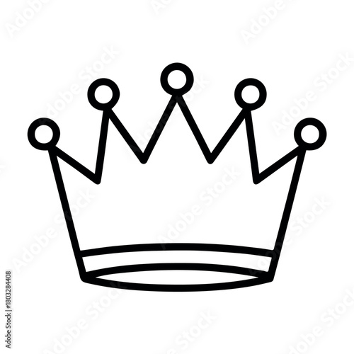 Crown drawing vector illustration for royal family king queen prince princess design and decoration