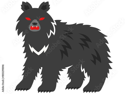 怖いクマのイラスト