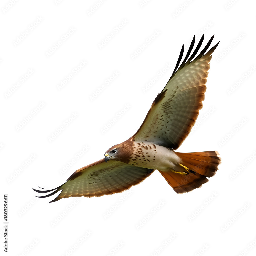 Fototapeta premium Isolated Flying Hawk