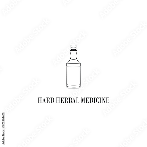 beverage bottle wine logo design vector illustration