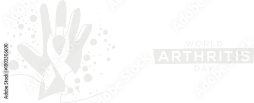 Raising awareness for World Arthritis Day with a symbolic hand and ribbon design, advocating for support and understanding of the condition.