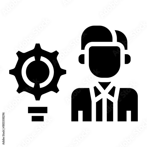 office employees Solid icon