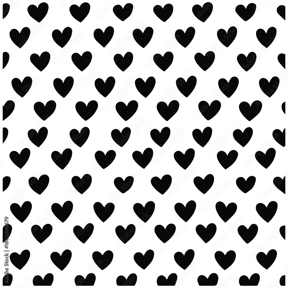 Fototapeta premium Set of hearts love on a white background. Vector illustration in flat style.