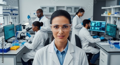 Wallpaper Mural Diverse Team of Scientists Working in a Modern Laboratory, Science, Research, Medical Torontodigital.ca