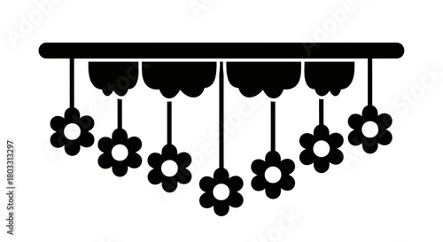 Sweet floral baby mobile hanging gently creates a playful nursery vibe