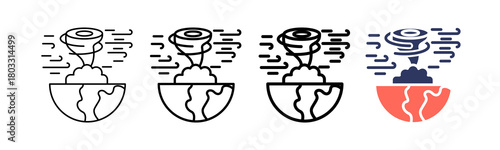 Cyclone multi outline icon