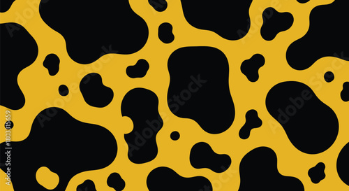 Create a playful design with this classic black and white cow pattern