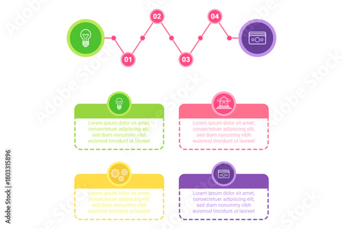 Infographic illustrating step-by-step process with numbered points. Each point featuring concise descriptions