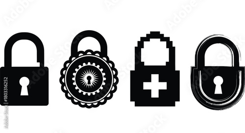Secure your vision with these unique lock icons for any project need