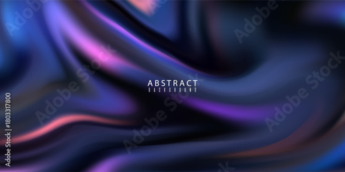 Vibrant Abstract Swirl Of Neon Colors And Satin-Like Textures For Creative Visuals.vector illustration eps10