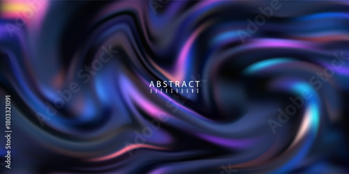 Vibrant Abstract Swirl Of Neon Colors And Satin-Like Textures For Creative Visuals