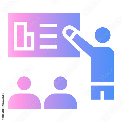 office employees Gradient icon
