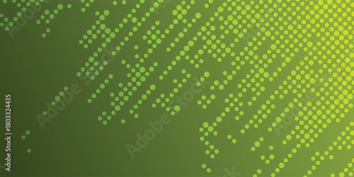 Vibrant Green Abstract Halftone Dots Pattern For Modern Technology And Design Background Texture