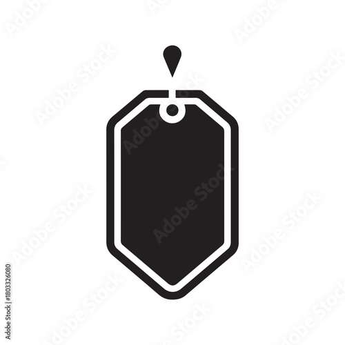 Price Tag card label sale paper outline and black fashion design.