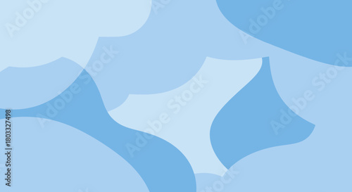 Abstract Blue Clouds Background with Soft Shapes and Gentle Curves