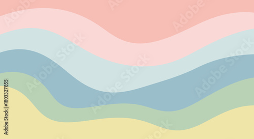 Abstract pastel waves creating a serene and calming visual aesthetic