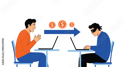 Man tricked into sending money online by hacker stealing funds digitally