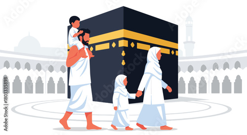Family Pilgrimage A Blessed Journey to the Kaaba in Mecca