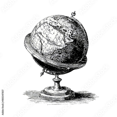 Vintage Globe Illustration