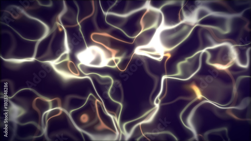 Abstract Glowing Light Streaks on Dark Background for Modern Design