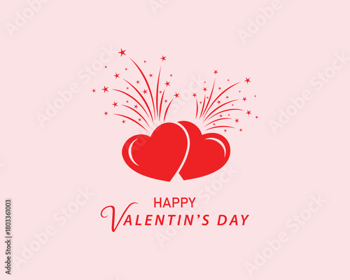 happy valentines day celebration background design