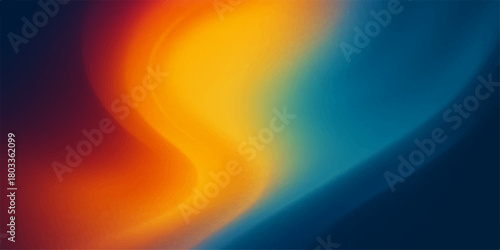 Abstract colorful background with bright waves of orange, yellow, and red energy, illustrating a fiery sun flare design