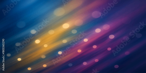 Bright blue glowing bokeh circles create an abstract holiday light pattern background