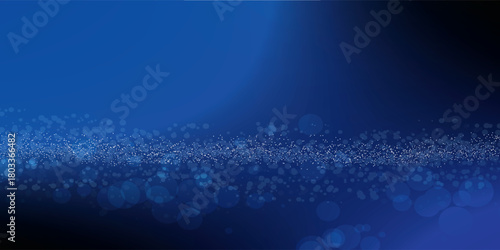 Deep Blue Abstract Texture with Bubbles and Light Reflections.