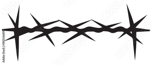 Barbed black vector camp protect danger design.