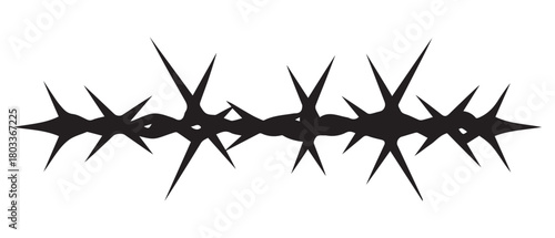 Barbed black vector camp protect danger design.