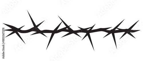 Barbed black vector camp protect danger design.