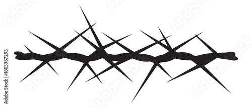 Barbed black vector camp protect danger design.