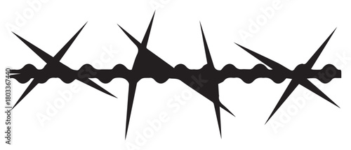 Barbed black vector camp protect danger design.