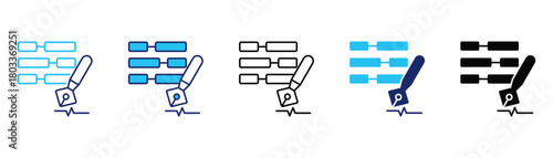 Tech translation icon pack in multiple styles