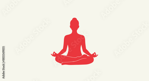 Find Inner Peace with this Serene Yoga Pose Silhouette, Perfect for Wellness Brands and Meditation Guides, Promoting Calm and Balance in Everyday Life