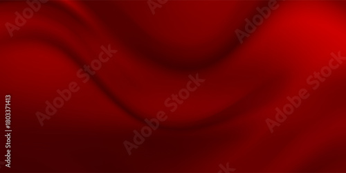Abstract background, fabric waves or wavy lines, red silk or colored textiles for background. Elegant red background or dark wallpaper.