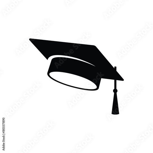 Graduation cap symbol stock vector sign template