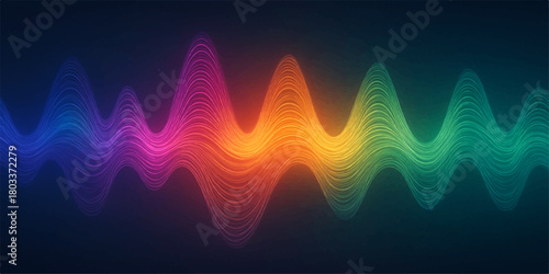 Abstract colorful glowing lines background with bright light and energy effects