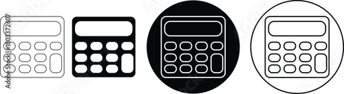 Modern calculator interface design with color options