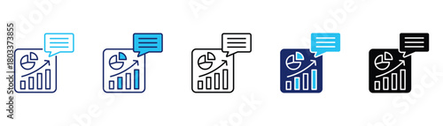 Analytics icon pack in multiple styles