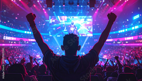 Esports Arena: Victory at the Gaming Tournament