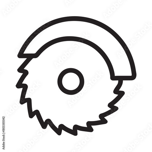 Minimal vector saw blade icon