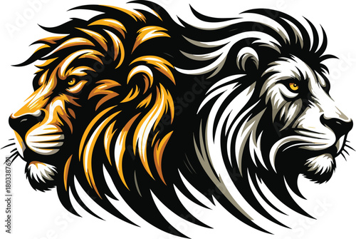 color of head lion mascot