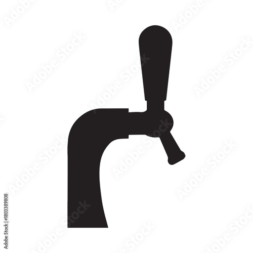 Silhouette icon of a beer tap with handle