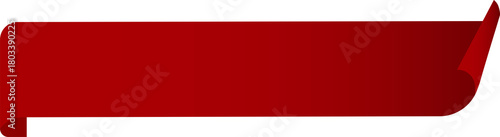 Free Download Red Ribbon Banner: Curled Edge Announcement - GFXLoad