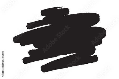 Brush paint stroke texture swatch Hand painted background Ink scribble dab clipart Paint smudge for tags and stamps design