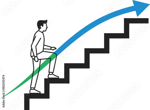 Line art illustration of a social network or business connection concept with four interconnected user icons, isolated on white background