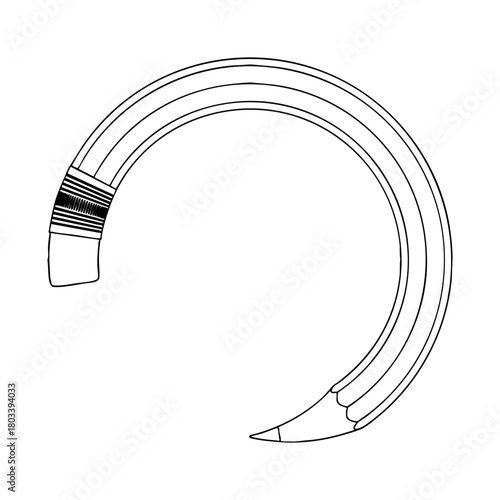 Outline for Coloring of Pencil School, Office and Art Supplies. Vector Illustration.