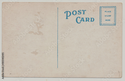Blank Vintage Postcard Back